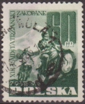 Stamps Poland -  Polonia 1955 Scott 694 Sello Motoristas Usado Polska Poland Polen Pologne 
