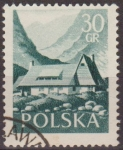 Stamps Poland -  Polonia 1956 Scott 729 Sello Nuevo Paisajes Montes Zakopane y Refugio matasellos de favor Preobliter