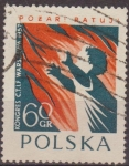 Stamps Poland -  Polonia 1957 Scott 787 Sello Congreso C.T.I.F. Niño y Llamas Usado Polska Poland Polen Pologne 