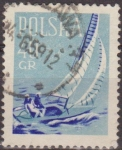 Stamps Poland -  Polonia 1958 Scott 835 Sello Barco Velero Regata Usado Polska Poland Polen Pologne 