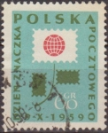 Stamps Poland -  Polonia 1959 Scott 873 Sello Flor hecha de sellos Usado Polska Poland Polen Pologne 