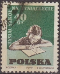 Sellos de Europa - Polonia -  Polonia 1959 Scott 878 Sello Niño haciendo los deberes Usado Polska Poland Polen Pologne 