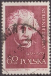 Stamps Poland -  Polonia 1959 Scott 882 Sello Cientificos Albert Einstein Usado Polska Poland Polen Pologne 