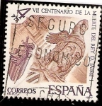 Stamps Spain -  VII centenario de la muerte de Don Jaime I