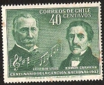 Stamps Chile -  CENTENARIO DE LA CANCION NACIONAL