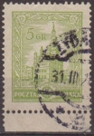 Stamps Poland -  Polonia 1925 Scott 230 Sello Vistas Ayuntamiento de Poznan Usado Polska Poland Polen Pologne