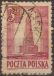 Stamps Poland -  Polonia 1945 Scott 366 Sello Monumento Kosciuszko Lodz Usado Polska Poland Polen Pologne