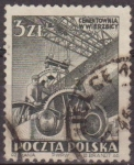 Sellos de Europa - Polonia -  Polonia 1952 Scott 549 Sello Obras de Hormigonado Wierzbica Usado Polska Poland Polen Pologne