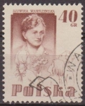 Stamps Poland -  Polonia 1957 Scott 742 Sello Nuevo Ludwiga Wazynska y Niño matasellos de favor Preobliterado Polska 
