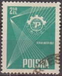 Stamps Poland -  Polonia 1957 Scott 780 Sello Nuevo Feria de Poznan Emblema matasellos de favor Preobliterado Polska 