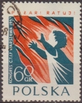 Stamps Poland -  Polonia 1957 Scott 787 Sello Nuevo Congreso C.T.I.F. Niño y Llamas matasellos de favor Preobliterado