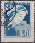 Sellos de Europa - Polonia -  Polonia 1957 Scott 795 Sello Personajes Violinista Henri Wieniawski Usado Polska Poland Polen