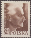 Stamps Poland -  Polonia 1957 Scott 796 Sello Nuevo Personajes Novelista Andrzej Strug Polska Poland Polen Pologne