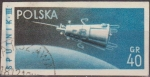 Stamps Poland -  Polonia 1959 Scott 875 Sello Espacio Nave Espacial Rusa Sputnik 3 sin dentar Usado Polska Poland Pol