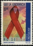 Stamps Uruguay -  Que la ignorancia no dé SIDA.