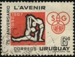 Sellos de America - Uruguay -  75 años del club L'AVENIR. 