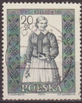 Sellos de Europa - Polonia -  Polonia 1959 Scott 887 Sello Trajes Regionales Mujer Rzeszow Usado Polska Poland Polen Pologne 