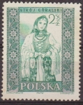 Stamps Poland -  Polonia 1959 Scott 897 Sello Trajes Regionales Mujer Montaña Usado Polska Poland Polen Pologne 