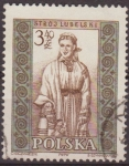 Sellos de Europa - Polonia -  Polonia 1959 Scott 901 Sello Trajes Regionales Mujer Lublin Usado Polska Poland Polen Pologne 