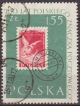 Stamps Poland -  Polonia 1960 Scott 912 Sello Centenario del Sello Polaco Sello de 1945 Liberacion Usado Polska Polan