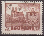 Sellos de Europa - Polonia -  Polonia 1960 Scott 947 Sello Ciudades Historicas Gniezno Usado Polska Poland Polen Pologne 