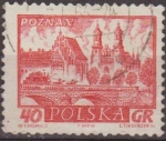 Stamps Poland -  Polonia 1960 Scott 950 Sello Ciudades Historicas Poznan Usado Polska Poland Polen Pologne 