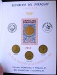Stamps : America : Paraguay :  Monedas y Medallas del Paraguay y Olímpicas