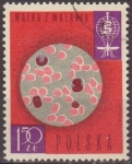 Stamps Poland -  Polonia 1962 Scott 1088 Sello Nuevo Lucha contra la Malaria Celulas Sanguineas matasellos de favor 