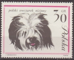 Sellos de Europa - Polonia -  Polonia 1963 Scott 1116 Sello Nuevo Fauna Perros Polish Sheet Dog Polska Poland Polen Pologne 