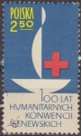 Stamps Poland -  Polonia 1963 Scott 1133 Sello Nuevo Dia Internacional Cruz Roja Centenario y Emblema Polska Poland