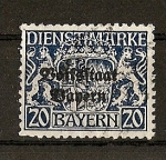 Stamps Germany -  Baviera / Bolfsftaat  Bayern / Servicio.