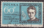 Stamps Poland -  Polonia 1963 Scott 1154 Sello Personajes Famosos Maria Sklodowska Curie Usado Polska Poland Polen