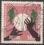 Stamps Poland -  Polonia 1963 Scott 1160 Sello Baloncesto Jugadas Posicion del Balon Usado Polska Poland Pologna