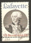 Sellos de America - Estados Unidos -  II centº de la Independencia de EEUU, 200 anivº de la llegada del Marqués Lafayette 