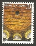 Stamps United States -  II centº de la biblioteca del congreso