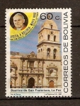 Stamps Bolivia -  BASÍLICA   DE   SAN   FRANCISCO   Y   EFIGIE   DE    S.S.