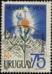 Stamps Uruguay -  Estatua del Cristo de los Andes. Muerte y vida. Rescate de los sobrevivientes de los Andes.