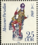 Stamps : Europe : Germany :  Estatuilla de porcelana de Meissen de 1969.