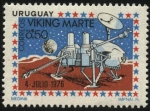 Stamps Uruguay -  Nave Viking en Marte.