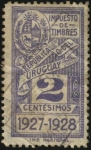 Stamps America - Uruguay -  Impuesto timbre 1927-1928.