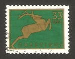 Stamps : America : United_States :  silueta de un ciervo