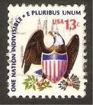Stamps United States -  aguila y escudo, una nación indivisible