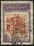Stamps Uruguay -  El General Artigas en la Batalla de las Piedras después de vencer a los Españoles año 1811.