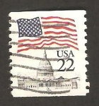 Stamps United States -  bandera y el capitolio