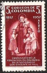 Stamps Colombia -  CENTENARIO DE LA FUNDACION EN COLOMBIA DE LA SOCIEDAD DE SAN VICENTE DE PAUL  