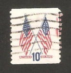 Stamps United States -  Banderas con 50 y 13 estrellas