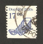 Sellos de America - Estados Unidos -  trineo de perros 1920