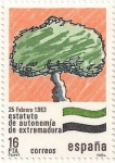 Sellos de Europa - Espaa -  Estatuto autonomía Extremadura
