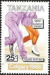 Stamps Tanzania -  OLYMPIC GAMES - CALGARY- (FIGURE SKATING)