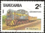 Sellos de Africa - Tanzania -  LOCOMOTIVES - 36 CLASS ENGINE